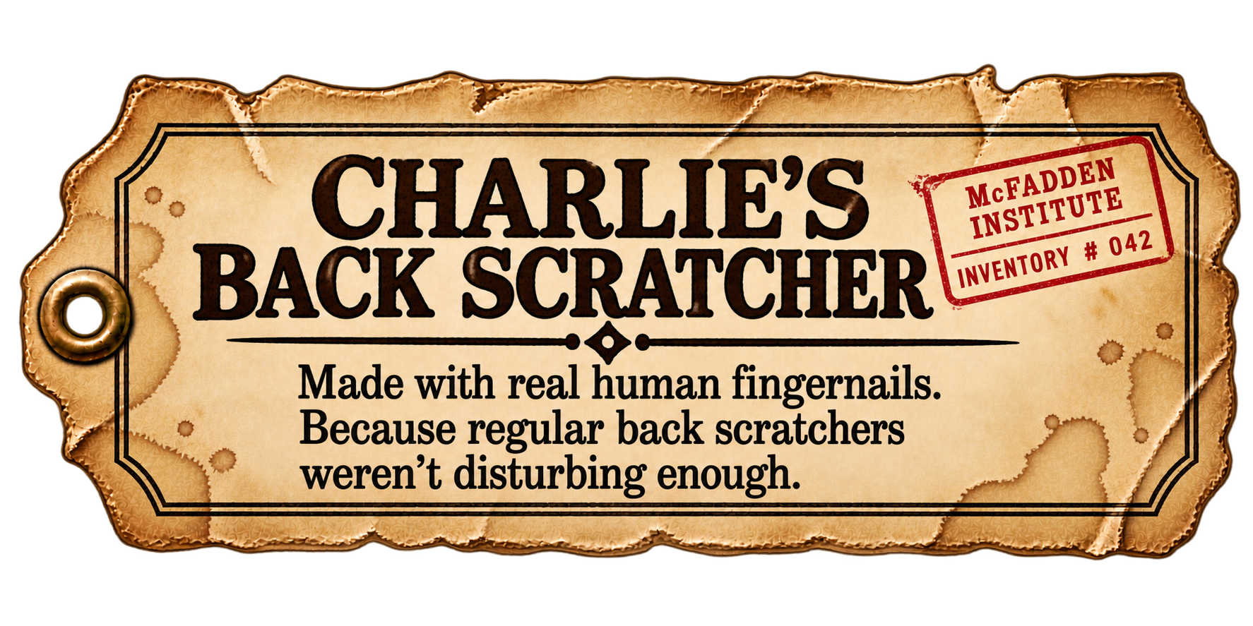 Charley's Back Scratcher description